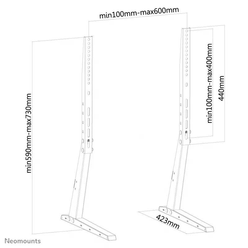 Neomounts FPMA-D1240Zwart monitorstandaard 37-70 inch