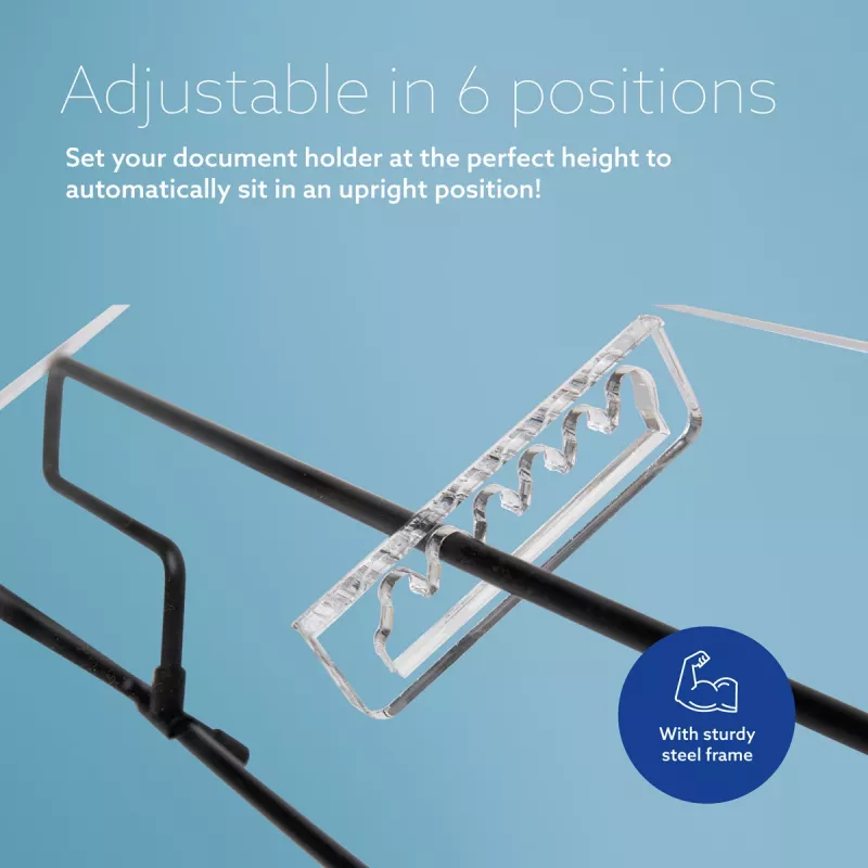 R-Go Tools documenthouder R-Go Flex Read, ergonomisch, met zachte schuim polssteun, transparant acryl