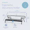 R-Go Tools documenthouder R-Go Flex Read, ergonomisch, met zachte schuim polssteun, transparant acryl