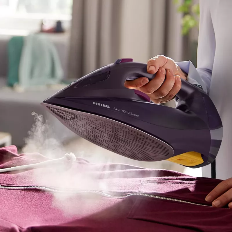 Philips 7000-serie DST7061/30 strijkijzer stoomstrijkijzer SteamGlide Elite-zoolplaat 3000 W paars