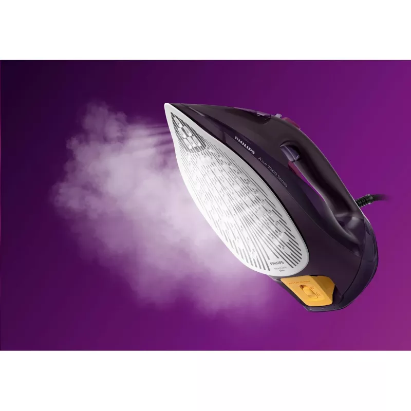 Philips 7000-serie DST7061/30 strijkijzer stoomstrijkijzer SteamGlide Elite-zoolplaat 3000 W paars