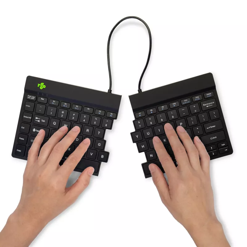 R-Go Tools ergonomisch toetsenbord R-Go Split Break met pauzesoftware, ergonomisch gesplitst toetsenbord, QWERTY (US), Bluetooth, zwart