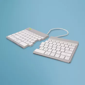 R-Go Tools ergonomisch toetsenbord R-Go Split Break met pauzesoftware, ergonomisch gesplitst toetsenbord, QWERTY (US), Bluetooth, wit