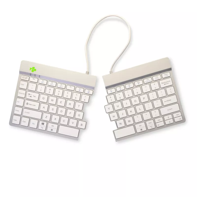 R-Go Tools ergonomisch toetsenbord R-Go Split Break met pauzesoftware, ergonomisch gesplitst toetsenbord, QWERTY (US), Bluetooth, wit