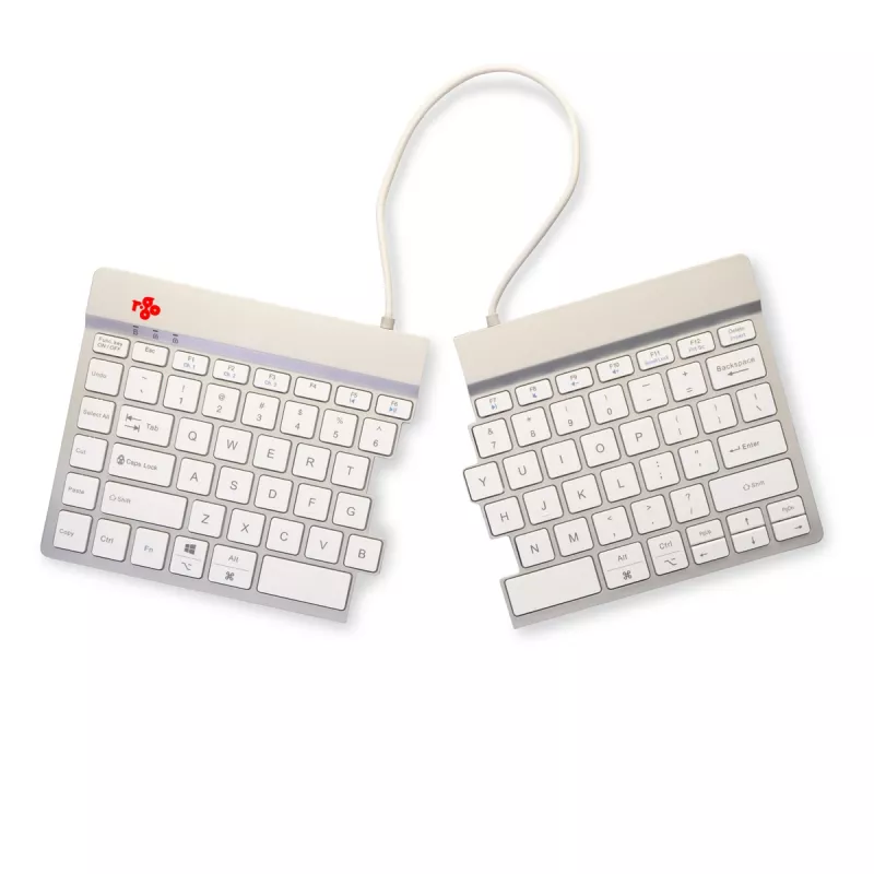 R-Go Tools ergonomisch toetsenbord R-Go Split Break met pauzesoftware, ergonomisch gesplitst toetsenbord, QWERTY (US), Bluetooth, wit