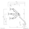 Neomounts FPMA-D750SILVER2 monitorarm 10-32 inch - gasveer - Topfix - 180°-stop
