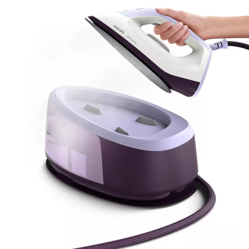 Philips 3000 serie PSG3000/30 stoomstrijkstation 2400 W 1,4 L keramische zool paars, wit