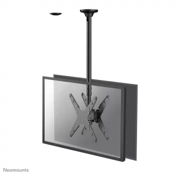 Neomounts FPMA-C340DZwart dual-monitor-/tv-plafondbeugel 32-75 inch - hoogte 106-156 cm