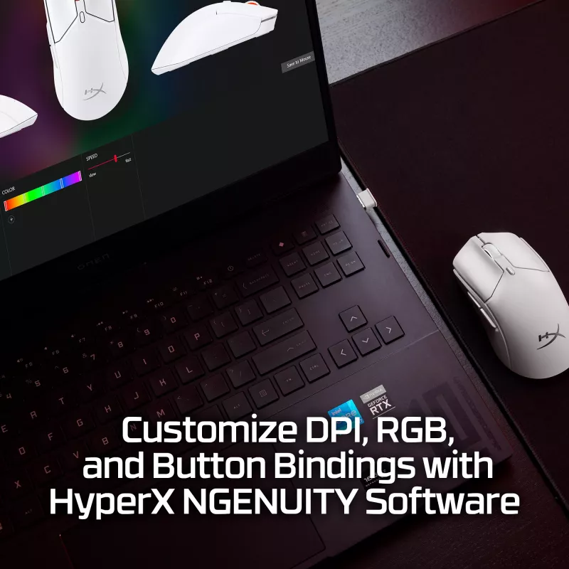HyperX Pulsefire Haste 2 Mini - draadloze gaming-muis (wit)