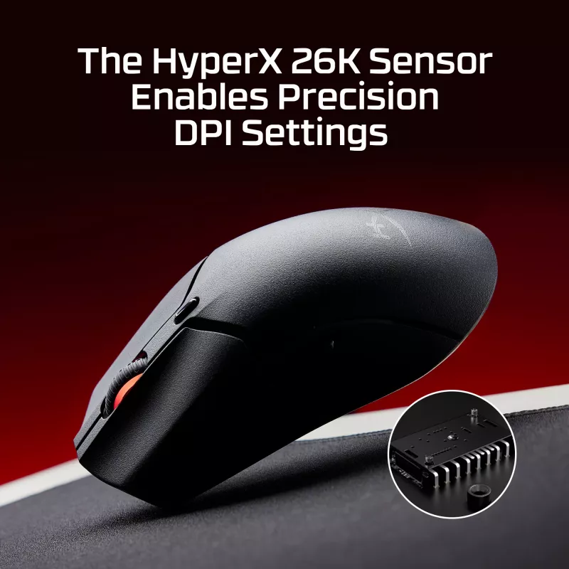 HyperX Pulsefire Haste 2 Mini draadloze gamingmuis, zwart