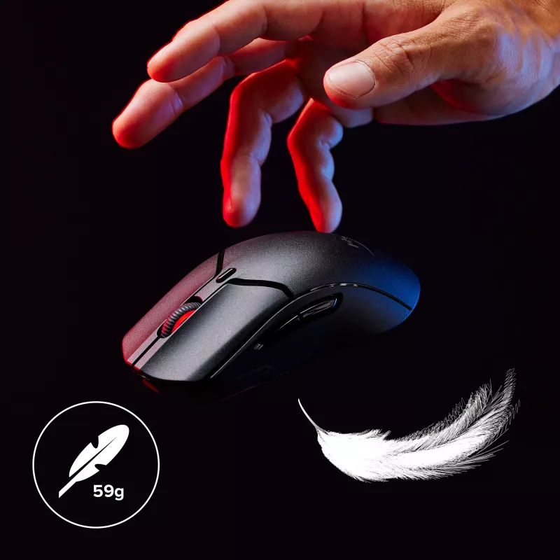 HyperX Pulsefire Haste 2 Mini draadloze gamingmuis, zwart