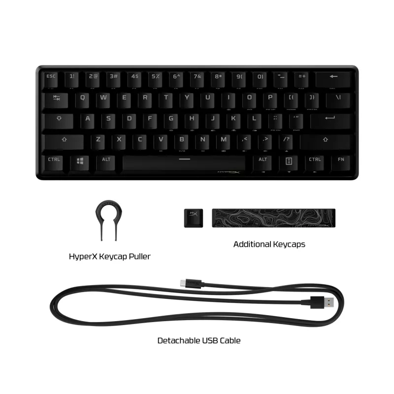 HyperX Alloy Origins 60 – mechanisch gaming-toetsenbord – HX Red (US-layout)
