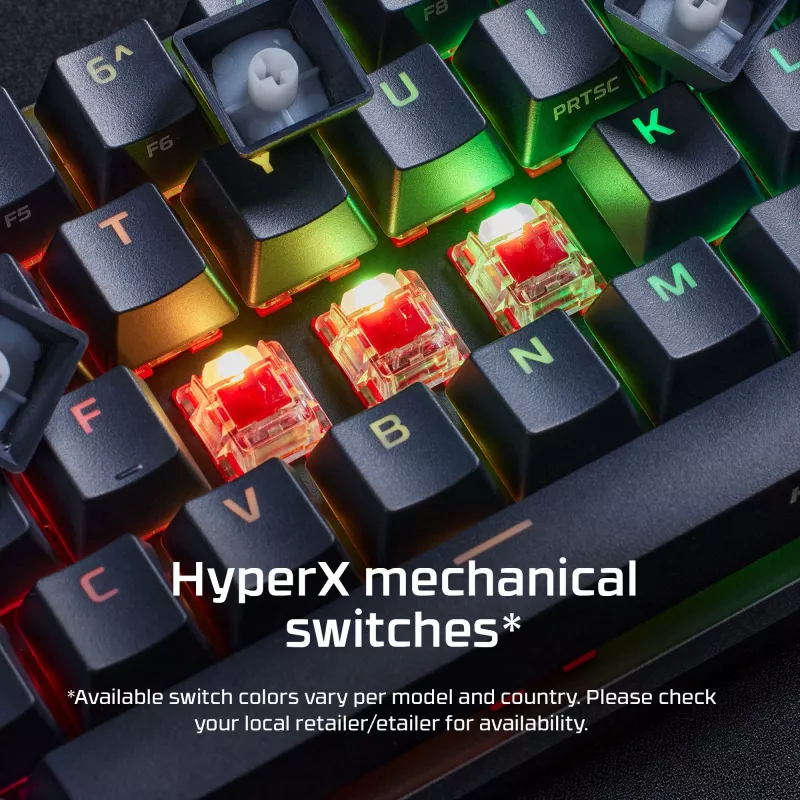 HyperX Alloy Origins 65 – mechanisch gaming-toetsenbord – HX Red (US-layout)