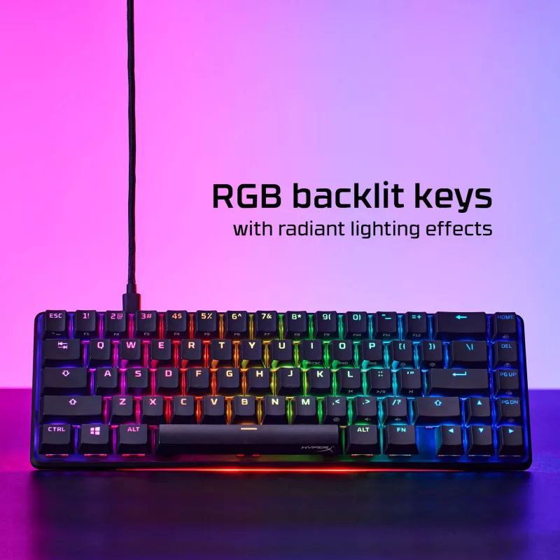 HyperX Alloy Origins 65 – mechanisch gaming-toetsenbord – HX Red (US-layout)