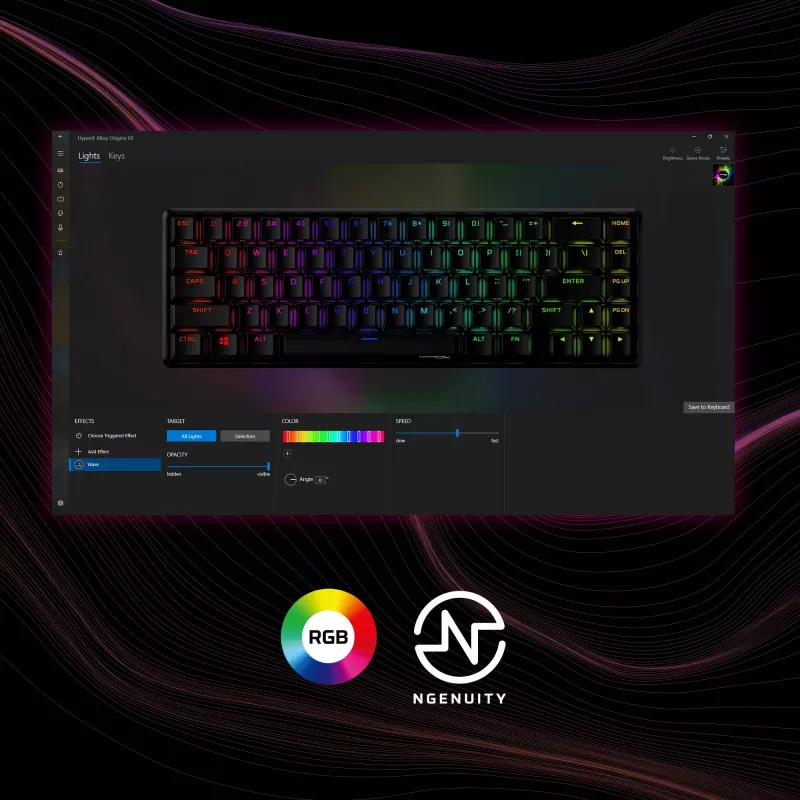 HyperX Alloy Origins 65 – mechanisch gaming-toetsenbord – HX Red (US-layout)