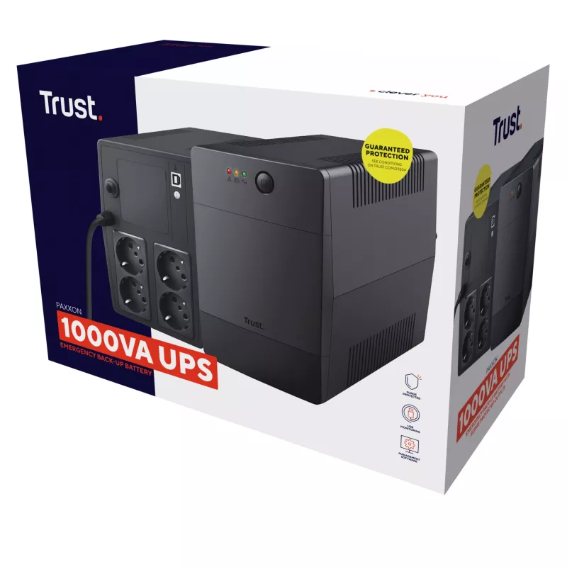 Trust Paxxon UPS 1 kVA 600 W 4 netuitgangen