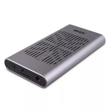 Lindy USB 3.2 Gen 2x2 dual M.2 NVMe SSD-behuizing met kloonfunctie