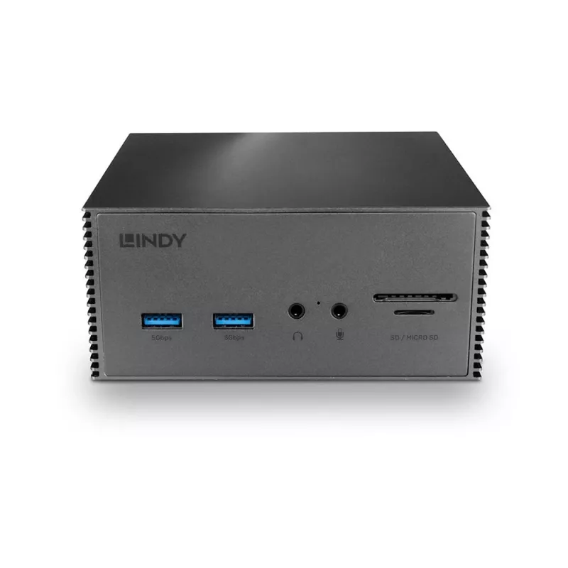 Lindy DST-Pro 101, USB-C laptop-dockingstation met 4K-ondersteuning en 100W-voeding