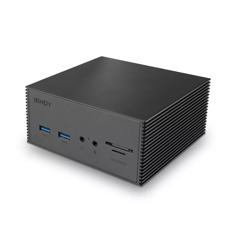 Lindy DST-Pro 101, USB-C laptop-dockingstation met 4K-ondersteuning en 100W-voeding