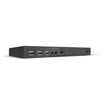 Lindy KVM-switch HDMI 18G USB 2.0 audio 4 poorts 4K Ultra HD