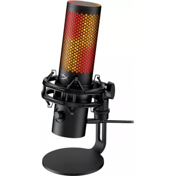 HyperX QuadCast 2 S - USB-microfoon (zwart), tafelmicrofoon, -8 dB, 20 - 20000 Hz, 1 Ω, bedraad, USB