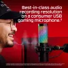 HyperX QuadCast 2 S - USB-microfoon (zwart), tafelmicrofoon, -8 dB, 20 - 20000 Hz, 1 Ω, bedraad, USB