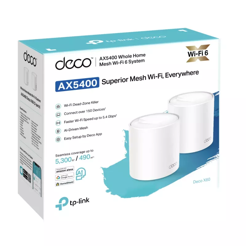 TP-Link AX3000 Whole Home Mesh Wi-Fi 6 systeem, 2-pack
