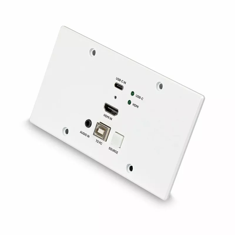 Lindy 150m Cat.6 HDMI 4K60 & Type-C HDBaseT EU wandplaat KVM-extender, zender