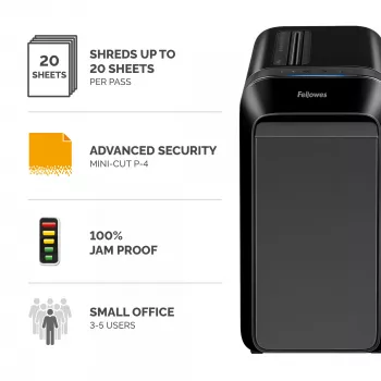 Fellowes LX Series Powershred LX220 papiervernietiger 65 dB zwart