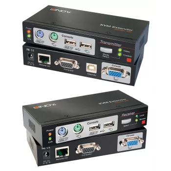 Lindy 300m CAT5 KVM-extender combo, USB en VGA