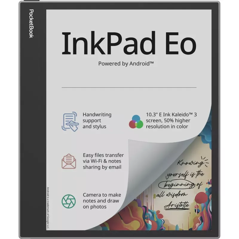 E-bookreader PocketBook InkPad Eo 10,3 inch 64 GB Wi‑Fi — 10,3 inch E Ink Kaleido, touchscreen, MicroSD