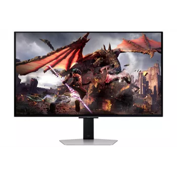 Monitor Samsung G80SD 32 inch OLED 3840 x 2160 16:9 0,03 ms USB 3.2 Gen 1 VESA in hoogte verstelbaar zilver