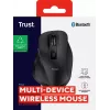 TRUST Fyda Office ergonomische rechter draadloze muis – RF + Bluetooth 5.2 – optisch 2400 DPI – 6 knoppen – zwart