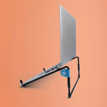 R-Go Tools laptopstandaard R-Go Steel Travel, ergonomisch en opvouwbaar, geschikt voor 10-22 inch laptops, zwart