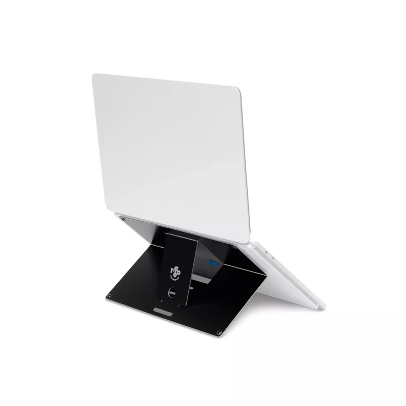 R-Go Tools laptopstandaard R-Go Riser Attachable, verstelbaar, geïntegreerd in je laptop, aluminium, zwart