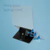R-Go Tools laptopstandaard R-Go Riser Attachable, verstelbaar, geïntegreerd in je laptop, aluminium, zwart