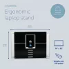 R-Go Tools laptopstandaard R-Go Riser Attachable, verstelbaar, geïntegreerd in je laptop, aluminium, zwart