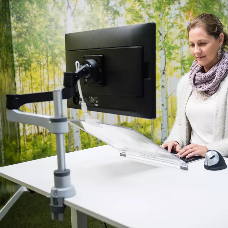 R-Go Tools R-Go Morelia documenthouder, module met Caparo en Zepher monitorarm