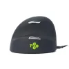 R-Go Tools ergonomische muis R-Go HE Break met pauzesoftware, groot (handmaat ≥ 185 mm), linkshandig, bedraad, zwart