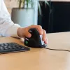 R-Go Tools ergonomische muis R-Go HE Break met pauzesoftware, groot (handmaat ≥ 185 mm), linkshandig, bedraad, zwart