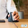 R-Go Tools ergonomische muis R-Go HE Break met pauzesoftware, groot (handmaat ≥ 185 mm), linkshandig, bedraad, zwart