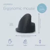 R-Go Tools ergonomische muis R-Go HE Break met pauzesoftware, groot (handmaat ≥ 185 mm), linkshandig, bedraad, zwart