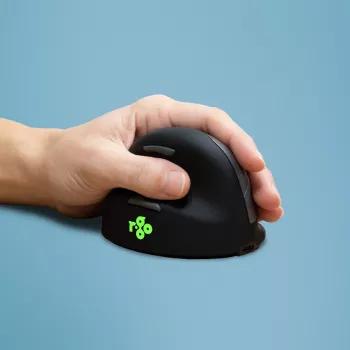 R-Go Tools ergonomische muis R-Go HE Break met pauzesoftware, medium (handmaat 165-185 mm), linkshandig, Bluetooth, zwart