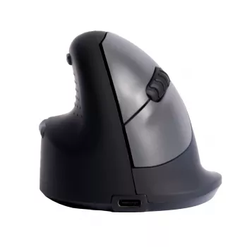 R-Go Tools ergonomische muis R-Go HE Break met pauzesoftware, medium (handmaat 165-185 mm), linkshandig, Bluetooth, zwart