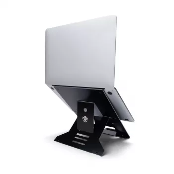 R-Go Tools laptopstandaard R-Go Riser Document, ergonomische, opvouwbare en verstelbare standaard met documenthouder, zwart