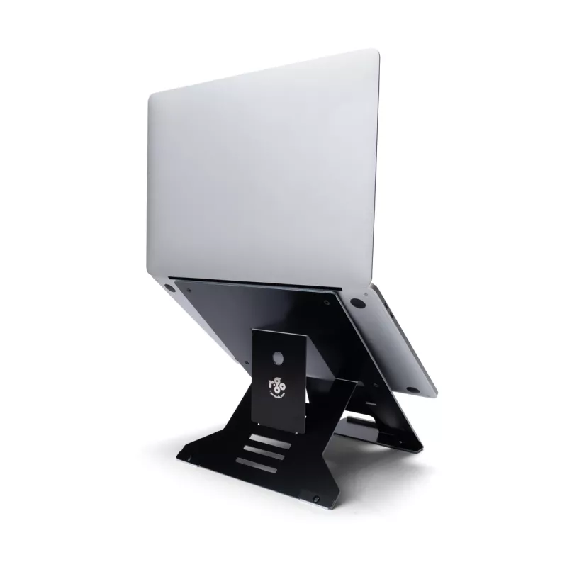 R-Go Tools laptopstandaard R-Go Riser Document, ergonomische, opvouwbare en verstelbare standaard met documenthouder, zwart