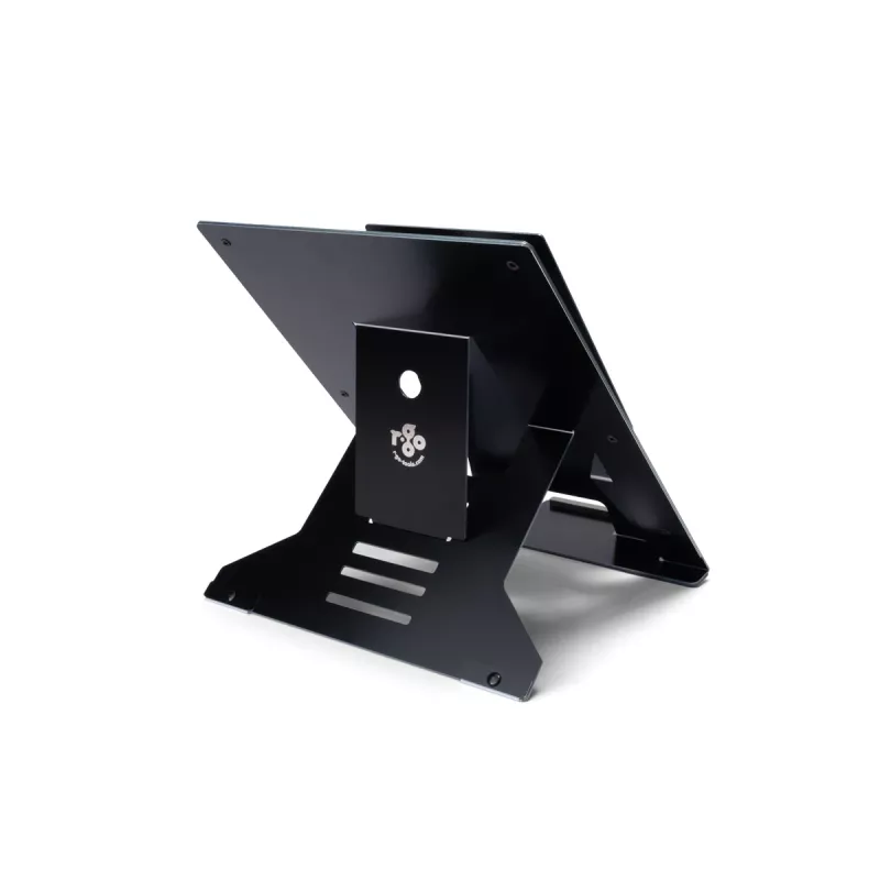 R-Go Tools laptopstandaard R-Go Riser Document, ergonomische, opvouwbare en verstelbare standaard met documenthouder, zwart