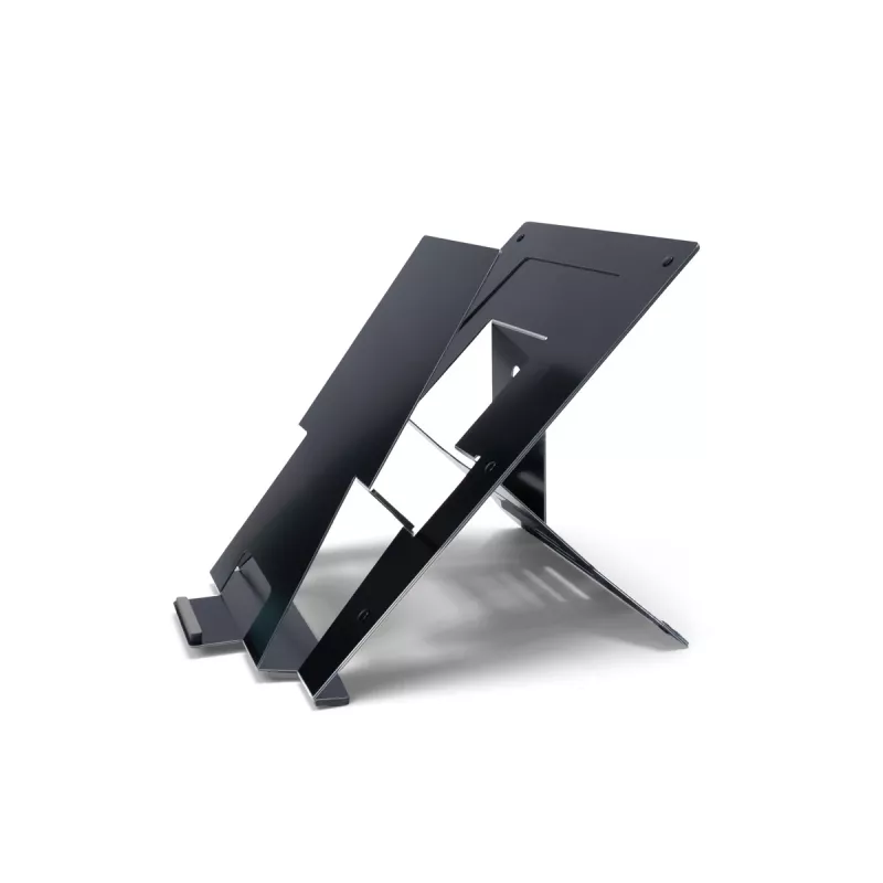 R-Go Tools laptopstandaard R-Go Riser Document, ergonomische, opvouwbare en verstelbare standaard met documenthouder, zwart