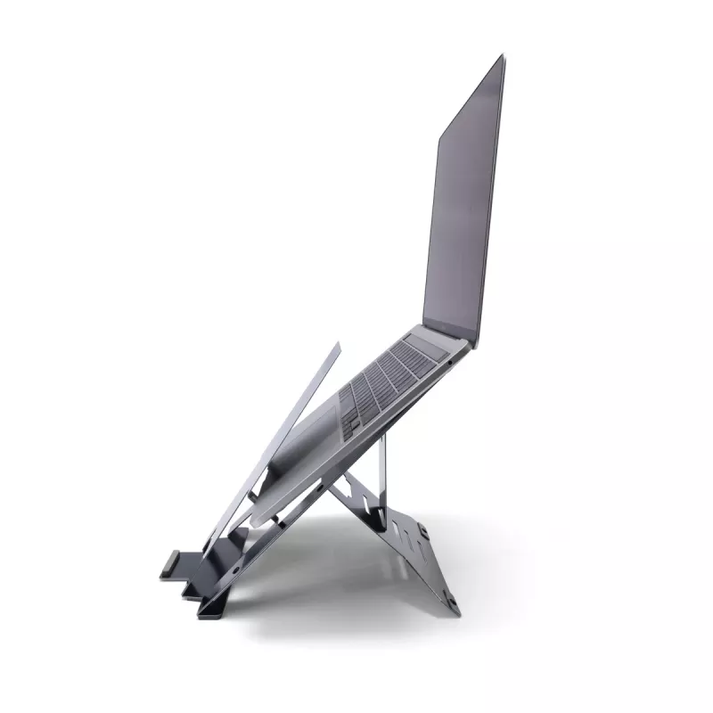R-Go Tools laptopstandaard R-Go Riser Document, ergonomische, opvouwbare en verstelbare standaard met documenthouder, zwart