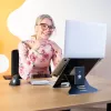 R-Go Tools laptopstandaard R-Go Riser Document, ergonomische, opvouwbare en verstelbare standaard met documenthouder, zwart